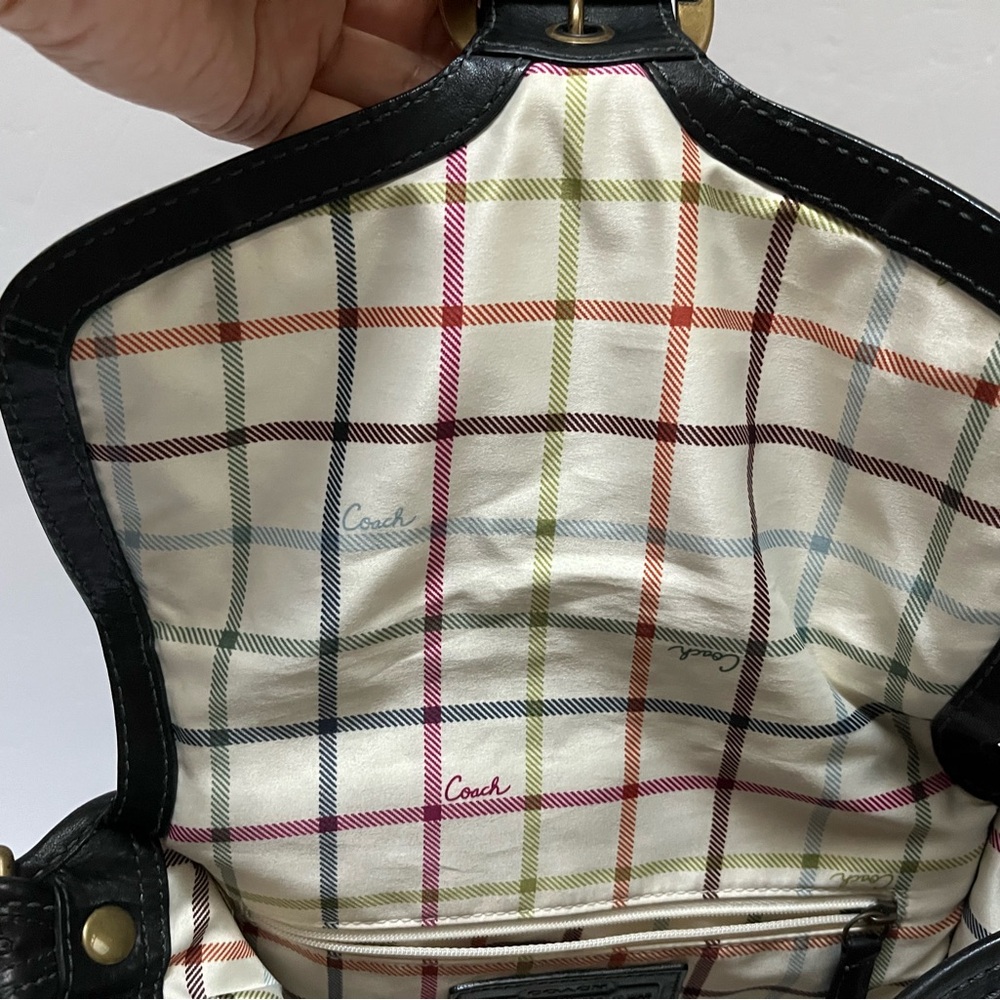 COACH 11419 BLEECKER LEGACY TATTERSALL FLAP BUCKLE BAG - Picture 13 of 16